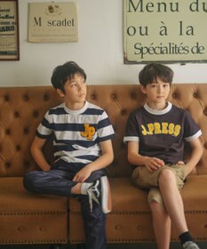 J.PRESS KIDS 【140-170cm】ボーダーJPサガラ刺繍 Ｔシャツ