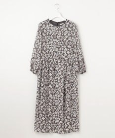 自由区 【洗える】スノーフラワープリント ワンピース