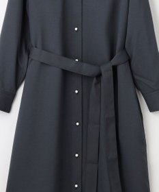 組曲 【サッシュベルト付き】パールボタンシャツワンピース