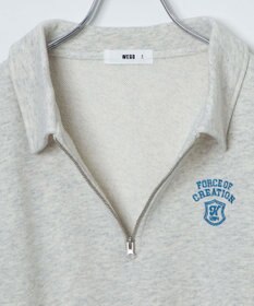 WEGO ハーフZIP襟付きショートスウェット