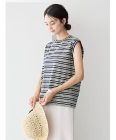 AMERICAN HOLIC マルチボーダーノースリーブカットプルオーバー