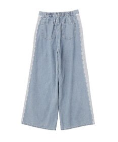 Green Parks サイドレースデニムワイドパンツ