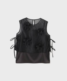 GRACE CONTINENTAL メッシュフラワートップ
