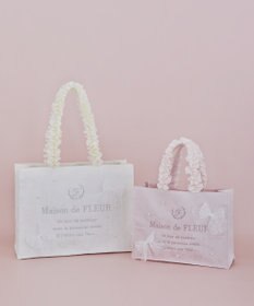 Maison de FLEUR レースリボンフリルハンドルスクエアトートMバッグ