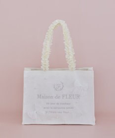Maison de FLEUR レースリボンフリルハンドルスクエアトートMバッグ