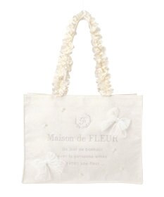 Maison de FLEUR レースリボンフリルハンドルスクエアトートMバッグ