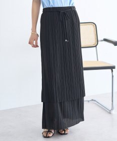 earth music&ecology プリーツレイヤードライクスカート