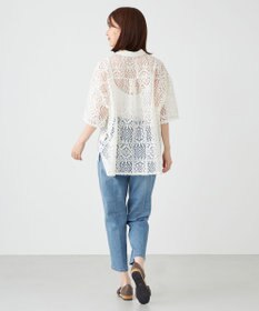 SHARE PARK LADIES オーバーサイズレースシャツ
