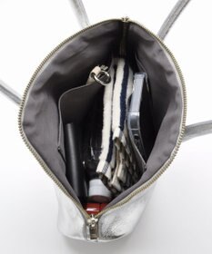 blancle メタリックレザー 舟形ボストンバッグ