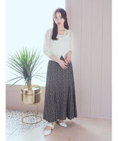 earth music&ecology 花柄シアーカーディガン