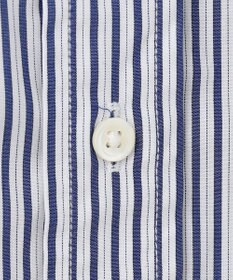 J.PRESS MEN ポプリンマルチストライプ バンドカラーシャツ