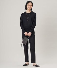 自由区 S 【UVカット・接触冷感・洗える】コットンサテンテーパード パンツ