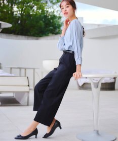 Tiaclasse L 【新色追加・洗える】センタープレスワイドパンツ