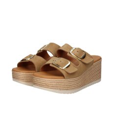 INTER-CHAUSSURES 【Oh my Sandals】ダブルバックル厚底ウエッジサンダル