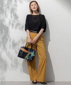 23区 【Oggi5月号掲載/洗える】リネンレーヨンストレッチ ワイド パンツ