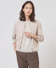 J.PRESS LADIES L LINEN COTTON BLEND ニット ブルゾン
