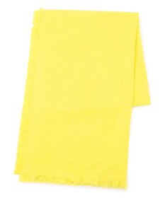 23区 ピュアカシミヤ フリンジ ストール イエロー系