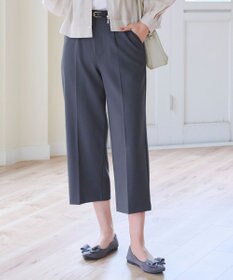 Tiaclasse L 【新色追加・洗える】センタープレスワイドパンツ