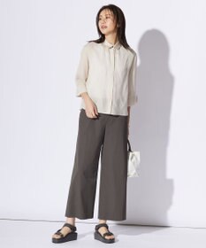 J.PRESS LADIES 【洗える】シアーリネン ブラウス