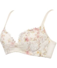 WACOAL 【リボンブラ 脇すっきり】 ブラジャー 脇高設計 着やせシルエット 谷間をメイクしてキープ Gカップまで対応 大きいサイズ レディース BRB433 /ワコール