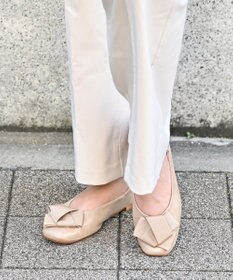 nouvelleRobe Oū サイズ追加【本革・高反発】Big Ribbon スクエアトゥ パンプス