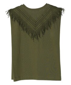 Green Parks ・ＳＵＧＡＲ　ＳＰＯＯＮ　フリンジフレンチＴシャツ