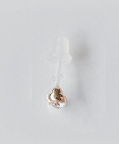 Phoebe 【金属アレルギー対応】ムーンライトビジューセラミックピアス　シャンパンゴールド（片耳）