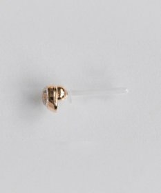 Phoebe 【金属アレルギー対応】ムーンライトビジューセラミックピアス　シャンパンゴールド（片耳）