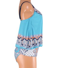 San-ai Resort（三愛水着楽園） ロングパンツセット水着　9M・11L　【Coral veil（コーラルヴェール）】