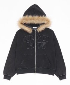 WEGO 裏起毛ファーフードBIGZIPパーカー