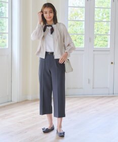 Tiaclasse L 【新色追加・洗える】センタープレスワイドパンツ