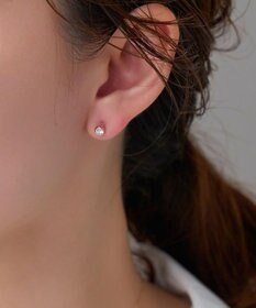 Phoebe 【金属アレルギー対応】ムーンライトビジューセラミックピアス　シャンパンゴールド（片耳）