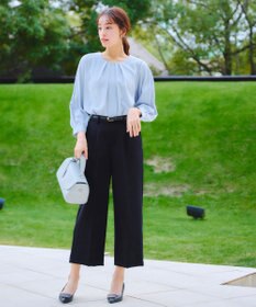 Tiaclasse L 【新色追加・洗える】センタープレスワイドパンツ