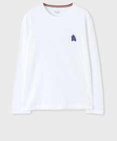 【ラウンジウェア】キャット 長袖Tシャツ, ネイビー, M