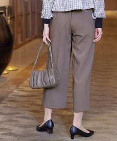 Tiaclasse L 【新色追加・洗える】センタープレスワイドパンツ