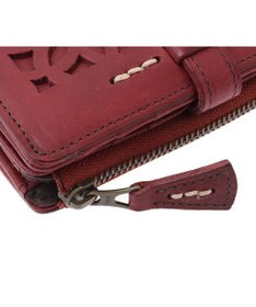 genten カットワーク 二つ折り財布