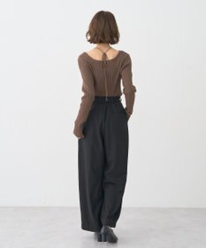 earth music&ecology 【2WAY】ウエストタブタックパンツ