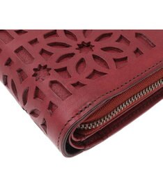 genten カットワーク 二つ折り財布