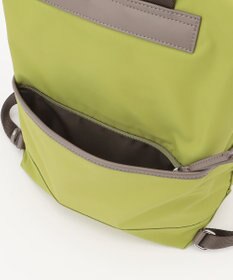 Y'SACCS ナイロン×リサイクルレザー　コンビマルチリュック