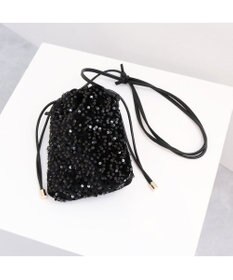 UNBILLION カシュカシュ cachecache / スパンコール巾着ミニショルダーバッグ