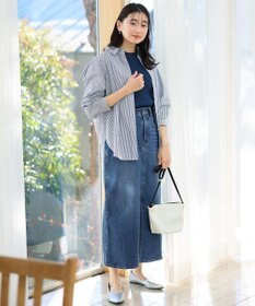 ANY L フロントスリットデニムスカート