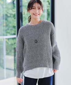 Tiaclasse 【洗える】MIXモールニットプルオーバー