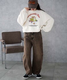 WEGO イラストプルオーバースウェット