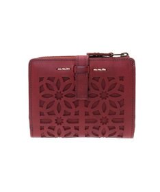 genten カットワーク 二つ折り財布