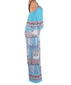 San-ai Resort（三愛水着楽園） ロングパンツセット水着　9M・11L　【Coral veil（コーラルヴェール）】