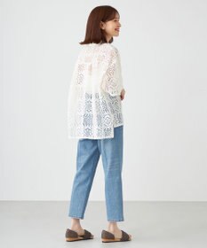 SHARE PARK LADIES オーバーサイズレースシャツ