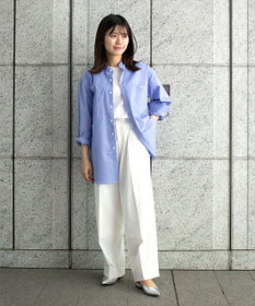 KASHIYAMA GIZA 100/2 バンドカラーシャツ