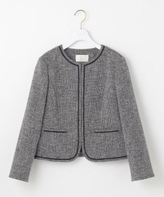 ANY SIS L 【洗える】ライトストレッチ ツイード ジャケット