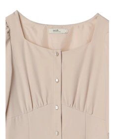 earth music&ecology フロントボタン裾フレアワンピース