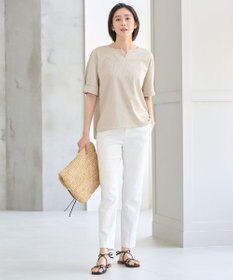 自由区 【WEB限定・洗える・XSサイズあり】トリコットジャージー カットソー